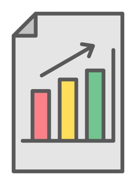 büyüyen grafik, bar grafiği vektör çizimi