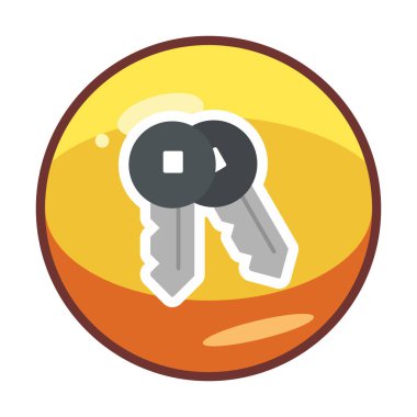 anahtar simgesi. düz dizayn. vektör illüstrasyonu 