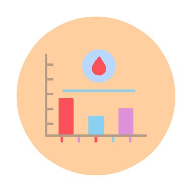 Şeker seviyesi grafik simgesi, vektör illüstrasyonu  