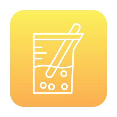 Beaker modern simgesinin vektör illüstrasyonu                          