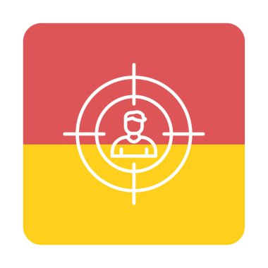 Hedef düz simge. Vektör illüstrasyonu