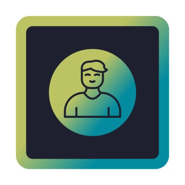 Profil simgesi vektör illüstrasyonu