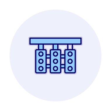Trafik ışıkları web simgesi, vektör çizim 