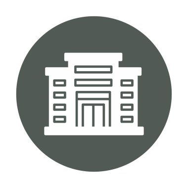 Alışveriş merkezi simgesi. Alışveriş merkezi oluşturma simgesi, vektör illüstrasyonu 