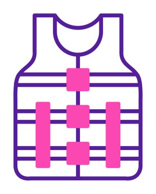 Güvenlik Yelekleri simgesi, vektör illüstrasyonu basit tasarım