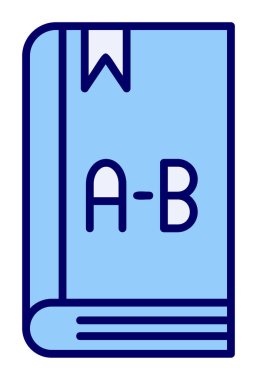 İngilizce kitap ikonu vektör illüstrasyonu 