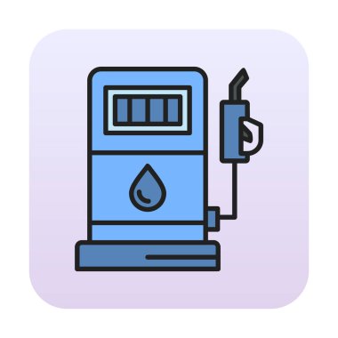 Basit Düz Yakıt ikonu vektör çizimi