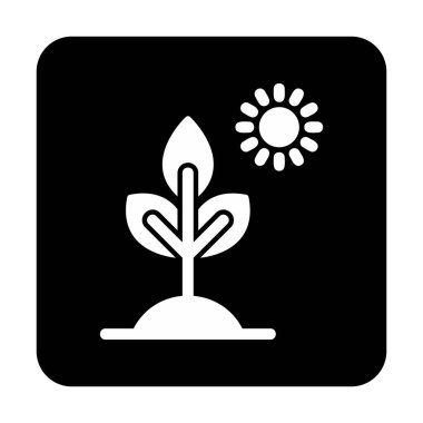 Biyoloji Bitki ana hatları simgesi beyaz arkaplanda izole edildi