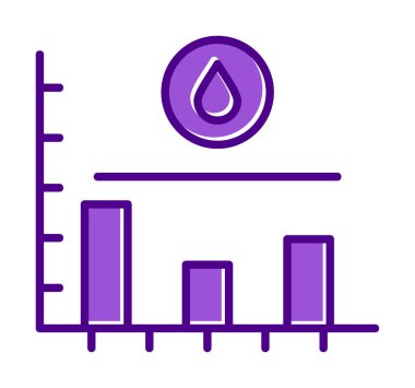 Şeker seviyesi grafik simgesi, vektör illüstrasyonu  