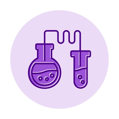 Test tüplü kimya laboratuvarı. Kimya konsepti                                             