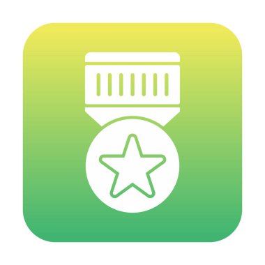 Basit Askeri Rozet simgesi, vektör illüstrasyonu