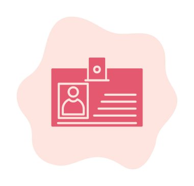 ID kart simgesi vektör illüstrasyonu                                  