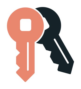 anahtar simgesi. düz dizayn. vektör illüstrasyonu 