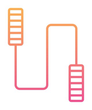 İp sporu ikonunu atlıyorum. Vektör illüstrasyonu 