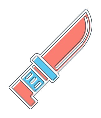 Beyaz arka plan üzerinde izole bıçak simge vektör  