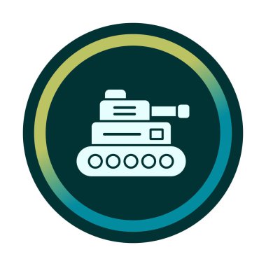 askeri tank simgesi vektör illüstrasyon