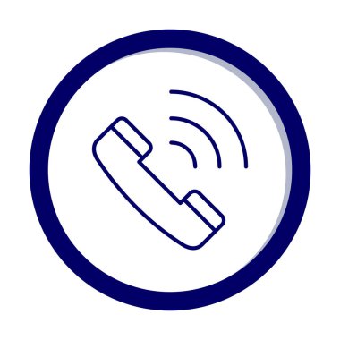 Düz modern telefon görüşmesi. simge illüstrasyonu  