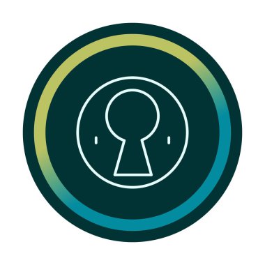 Anahtar deliği vektör çizimi, simge ögesi biçimi              