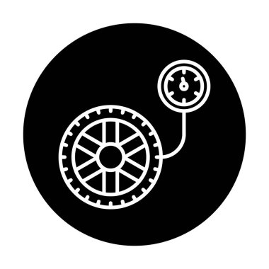 tekerlek basıncı, izole edilmiş ikon vektör çizimi tasarımı