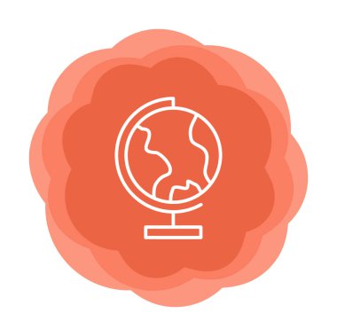 dünya ikonu vektör illüstrasyon tasarımı