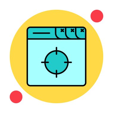 hedef simge, vektör illüstrasyonu basit tasarım