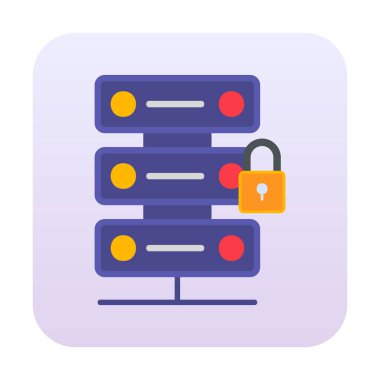 Sunucu simgesi illüstrasyonunu kilitle