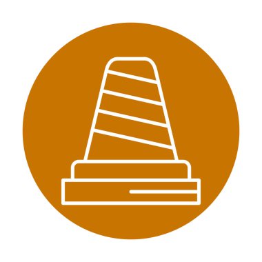 Basit trafik konisi vektör resimleme tasarımı