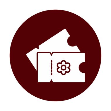 bilet simgesi, vektör illüstrasyonu basit tasarım