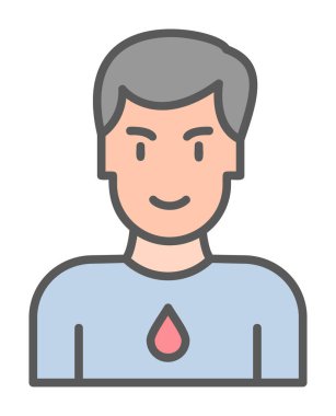 Basit Survivor kişi avatar simgesi, vektör illüstrasyonu