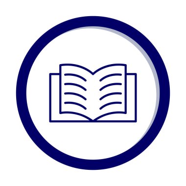 Basit düz Kitap simgesi vektör tasarımı