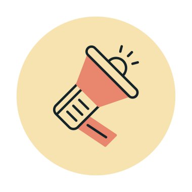 Megafon vektör illüstrasyonlu tanıtım konsepti simgesi