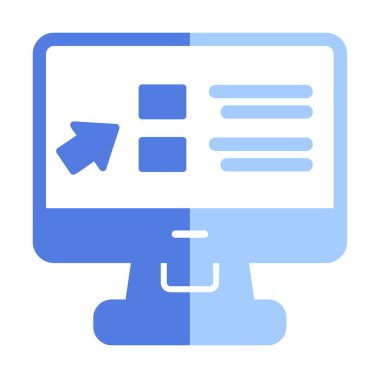 Basit Online Course Üniversitesi simgesi, vektör illüstrasyonu