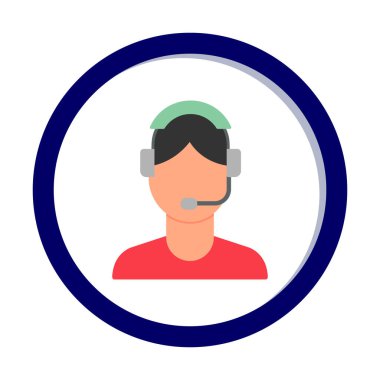 Vektör olarak Müşteri Hizmetleri Ajanı simgesi. logotype