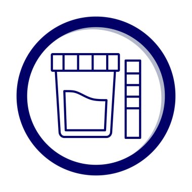 İdrar Test Ağı simgesi, vektör illüstrasyonu