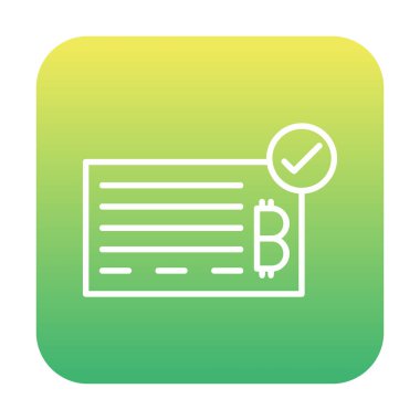 Bank Check web simgesi, vektör illüstrasyonu 