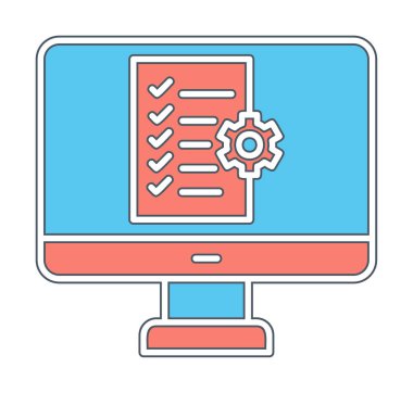 Proje Yönetimi simge vektör çizim