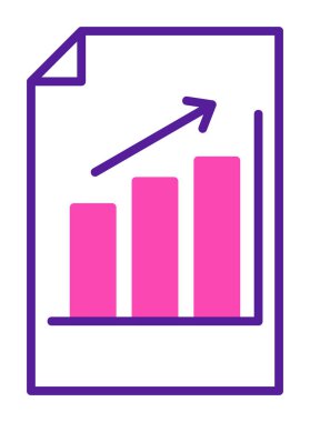 büyüyen grafik, bar grafiği vektör çizimi
