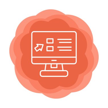 Basit Online Course Üniversitesi simgesi, vektör illüstrasyonu