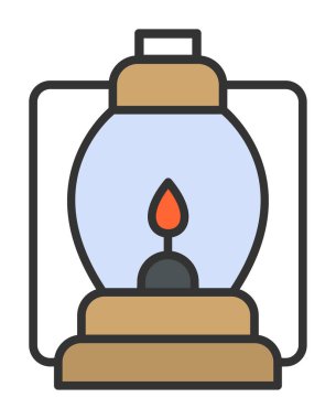 fener düz simgesi, vektör illüstrasyonu 