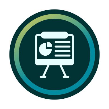 Sunum tahtası simgesi, vektör illüstrasyonu   