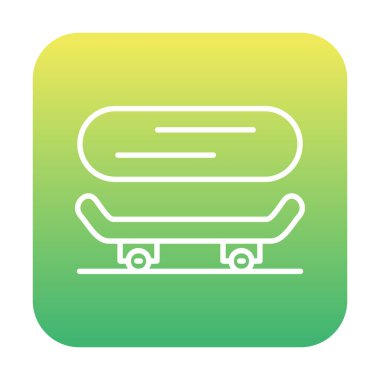 Basit kaykay simgesi, vektör illüstrasyonu