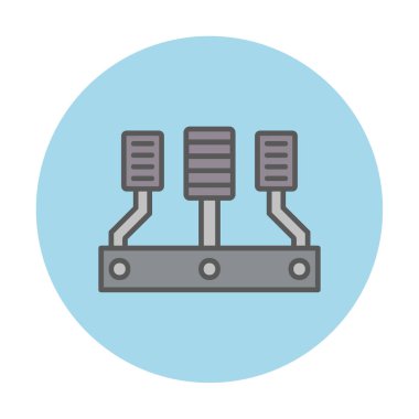 Araba Hızlandırıcı düz simgesi, vektör illüstrasyonu 