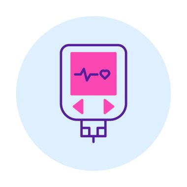 modern düz düz Glucometer simgesi çizimi