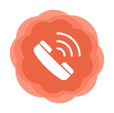 Düz modern telefon görüşmesi. simge illüstrasyonu  