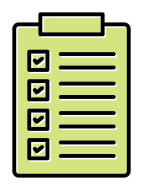 Kontrol Listesi web simgesi, vektör illüstrasyonu 