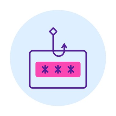 parola phishing simge vektör illüstrasyonu 