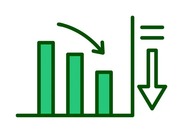 Simple Diminuer Icône Graphique Illustration Vectorielle