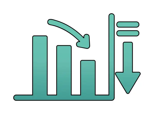Simple Diminuer Icône Graphique Illustration Vectorielle
