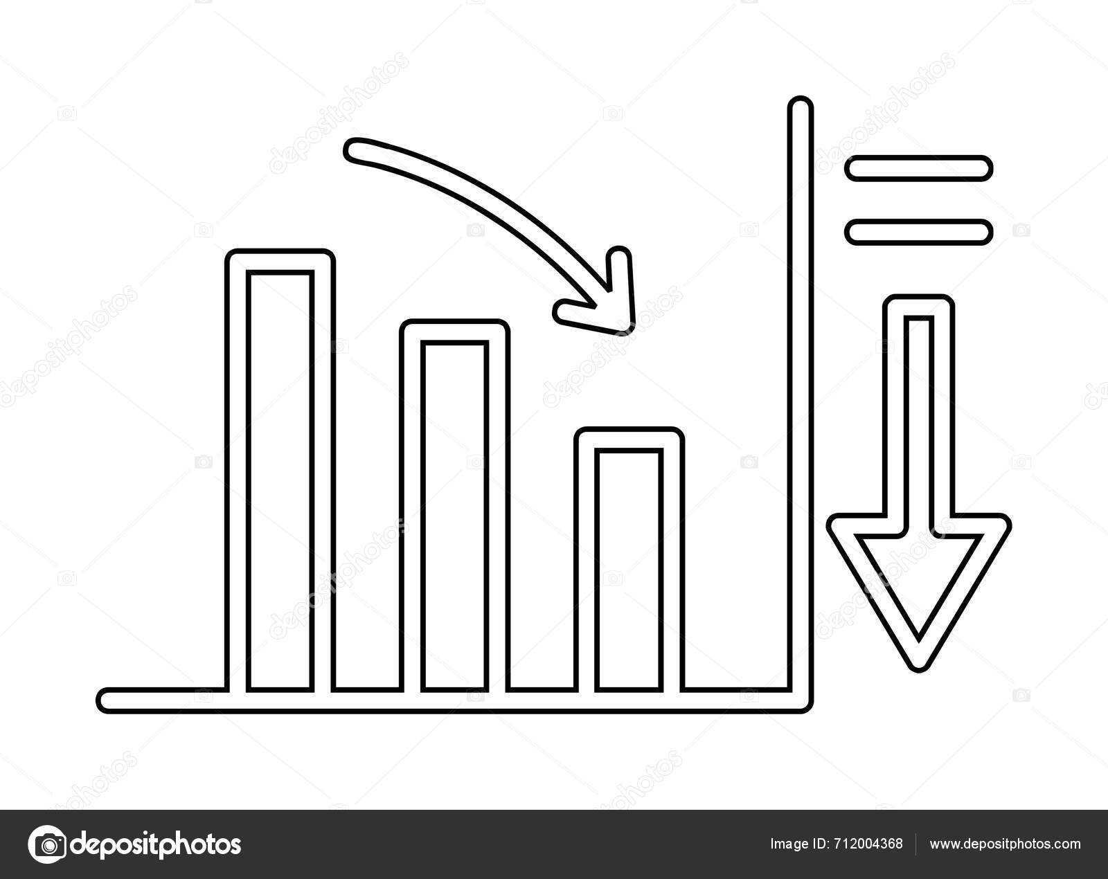 Simple Diminuer Icône Graphique Illustration Vectorielle