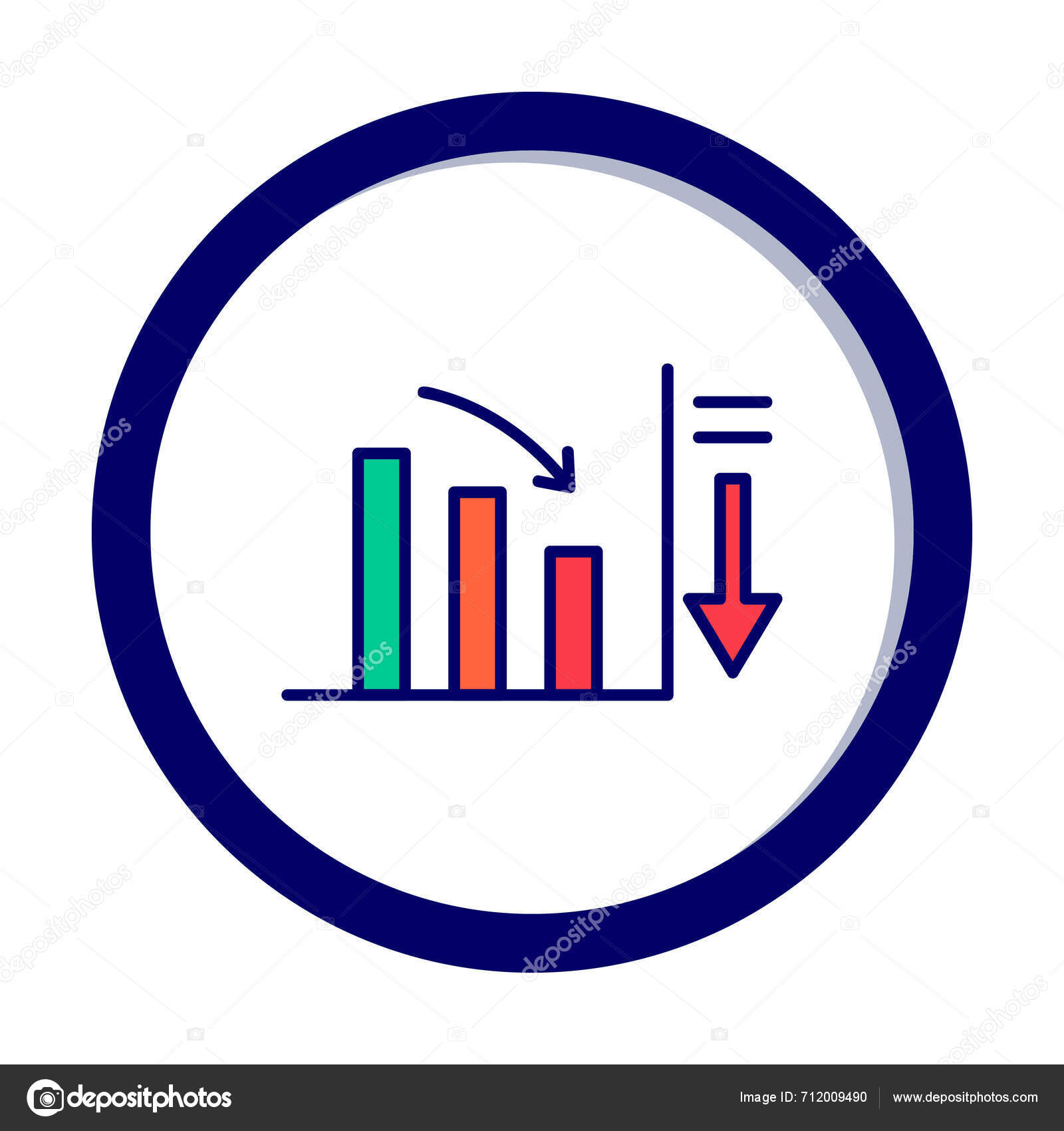Simple Diminuer Icône Graphique Illustration Vectorielle